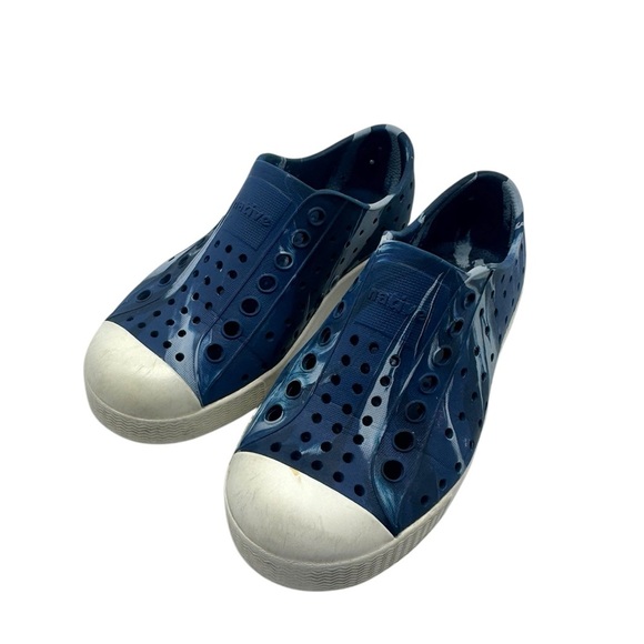 Native Kids Jerfferson Blue Printed Slip On Sneaker Shoes Size 10 - Picture 1 of 12